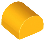 Brick Curved 1 x 1 x 2/3 Double Curved Top, No Studs in Bright Light Orange