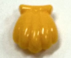 Animal, Sea Life Set, Clam Shell Small in Bright Light Orange