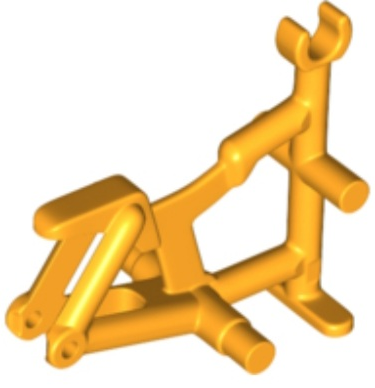 Bicycle Frame, Clip for Handle Bars in Bright Light Orange