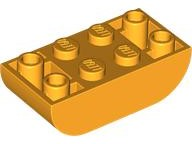 Brick Curved Inverted 2 x 4 Double in Bright Light Orange