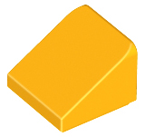 Brick Sloped 30° 1 x 1 x 2/3 (Cheese Slope) in Bright Light Orange