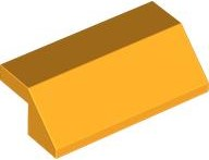 Brick Sloped 45° 2 x 4 with 2/3 Inverted Cutout and no Studs in Bright Light Orange
