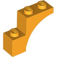 Brick Arch 1 x 3 x 2, Straight End in Bright Light Orange