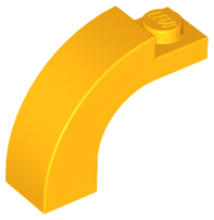 Brick Arch 1 x 3 x 2 Curved Top in Bright Light Orange