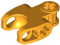 Technic Axle Connector 2 x 3 with Ball Socket, Closed Sides, Squared Ends in Bright Light Orange