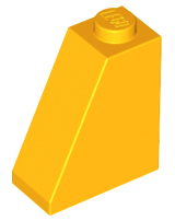 Brick Sloped 65° 2 x 1 x 2 in Bright Light Orange