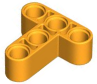 Technic Beam 3 x 3 T-Shape Thick in Bright Light Orange