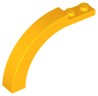 Brick Arch 1 x 6 x 3 1/3 Curved Top in Bright Light Orange