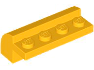 Brick Curved 2 x 4 x 1 1/3 in Bright Light Orange