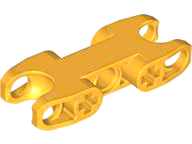 Technic Axle and Pin Connector 2 x 5 with Two Ball Joint Sockets [Closed Sides] [Closed Axle Holes] in Bright Light Orange