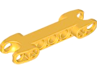 Technic Axle and Pin Connector 2 x 7 with Two Ball Joint Sockets [Squared Ends] in Bright Light Orange