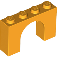 Brick Arch 1 x 4 x 2 in Bright Light Orange