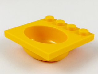 Sink 4 x 4 with Elliptical Basin in Bright Light Orange