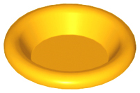 Equipment Dish / Plate / Bowl 3 x 3 [Plain] in Bright Light Orange