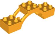 Duplo Brick Arch 2 x 8 x 2 with Support in Bright Light Orange