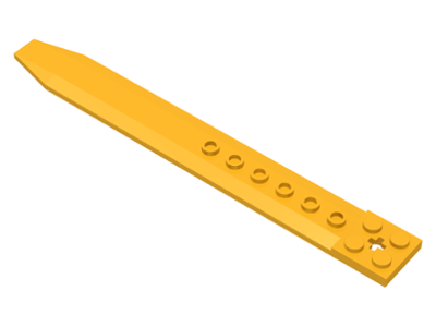 Plate Special 2 x 16 with Angled Side Extensions and Hole (Rotor Blade) in Bright Light Orange