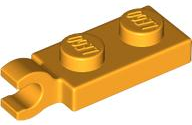 Plate Special 1 x 2 with Clip Horizontal on End in Bright Light Orange