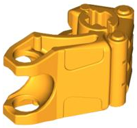 Large Figure Hand, Fist with Axle Hole, 3 Fingers in Bright Light Orange