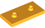 Plate Special 2 x 4 with Groove and Two Center Studs (Jumper) in Bright Light Orange