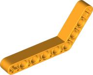 Technic Beam 1 x 9 Bent (6 - 4) Thick in Bright Light Orange