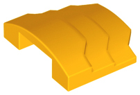 Brick Curved 4 x 3 with 3 Layers, 1 x 3 Cutout on Underside in Bright Light Orange