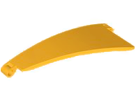 Technic Panel Curved 5 x 13 x 2 Tapered, Left #50 in Bright Light Orange