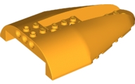 Aircraft Fuselage Curved Aft Section 8 x 12 x 2 Top in Bright Light Orange