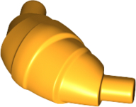Food Croissant - Flat Ends in Bright Light Orange