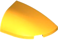 Brick Round, Curved Double 3 x 2 Beveled with Stud Notch Right in Bright Light Orange