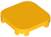 Tile Round Corners 4 x 4 x 2/3 in Bright Light Orange