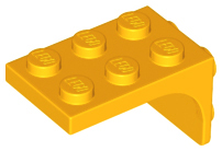 Bracket 2 x 3 - 2 x 2, Curved Sides in Bright Light Orange