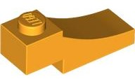 Brick Curved, 3 x 1 with 1/3 Inverted Cutout in Bright Light Orange