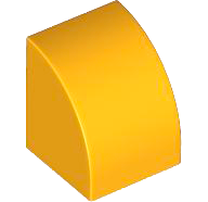 Brick Curved 1 x 1 in Bright Light Orange