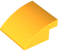 Brick Curved 4 x 4 x 1 2 / 3 in Bright Light Orange