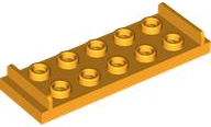 Plate Special 2 x 6 with 2 x 5 Studs and Door Stops on Top in Bright Light Orange
