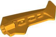 Fin Jagged with Axle Hole in Bright Light Orange