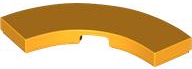 Tile 3 x 3 Curved, Macaroni in Bright Light Orange