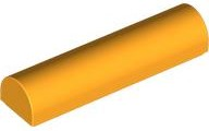 Brick Curved 1 x 4 x 2/3 Double, No Studs in Bright Light Orange