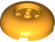 Brick Round 4 x 4 Dome Top with Round 2 x 2 Recessed, 4 Studs in Bright Light Orange