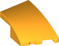 Brick Wedged, Curved 3 x 2 with Stud Notch Right in Bright Light Orange
