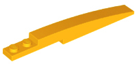 Brick Curved 10 x 1 [Symmetric Inside Ridges] in Bright Light Orange
