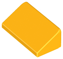 Brick Sloped 30° 1 x 2 x 2/3 in Bright Light Orange