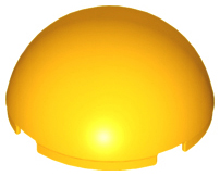 Dome Hemisphere 4 x 4 in Bright Light Orange