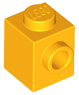 Brick Special 1 x 1 with Stud on 1 Side in Bright Light Orange