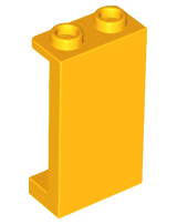 Panel 1 x 2 x 3 [Side Supports / Hollow Studs] in Bright Light Orange