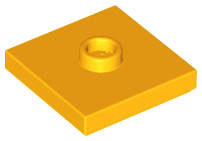 Plate Special 2 x 2 with Groove and Center Stud (Jumper) in Bright Light Orange