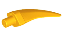 Animal Body Part, Barb / Claw / Tooth / Talon / Horn, Medium in Bright Light Orange