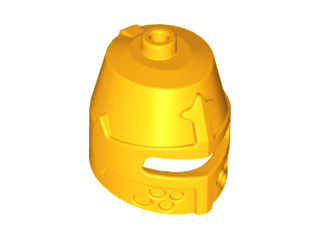 Helmet Castle Closed with Eye Slit in Bright Light Orange