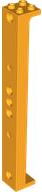 Support 2 x 2 x 13 with 5 Pin Holes in Bright Light Orange