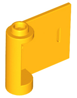 Door 1 x 3 x 2 Right - Open Between Top and Bottom Hinge in Bright Light Orange